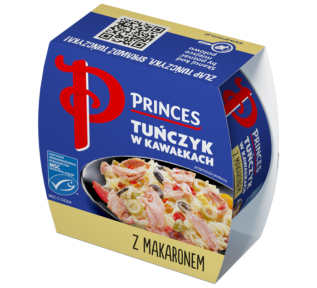 Tuńczyk w kawałkach z makaronem